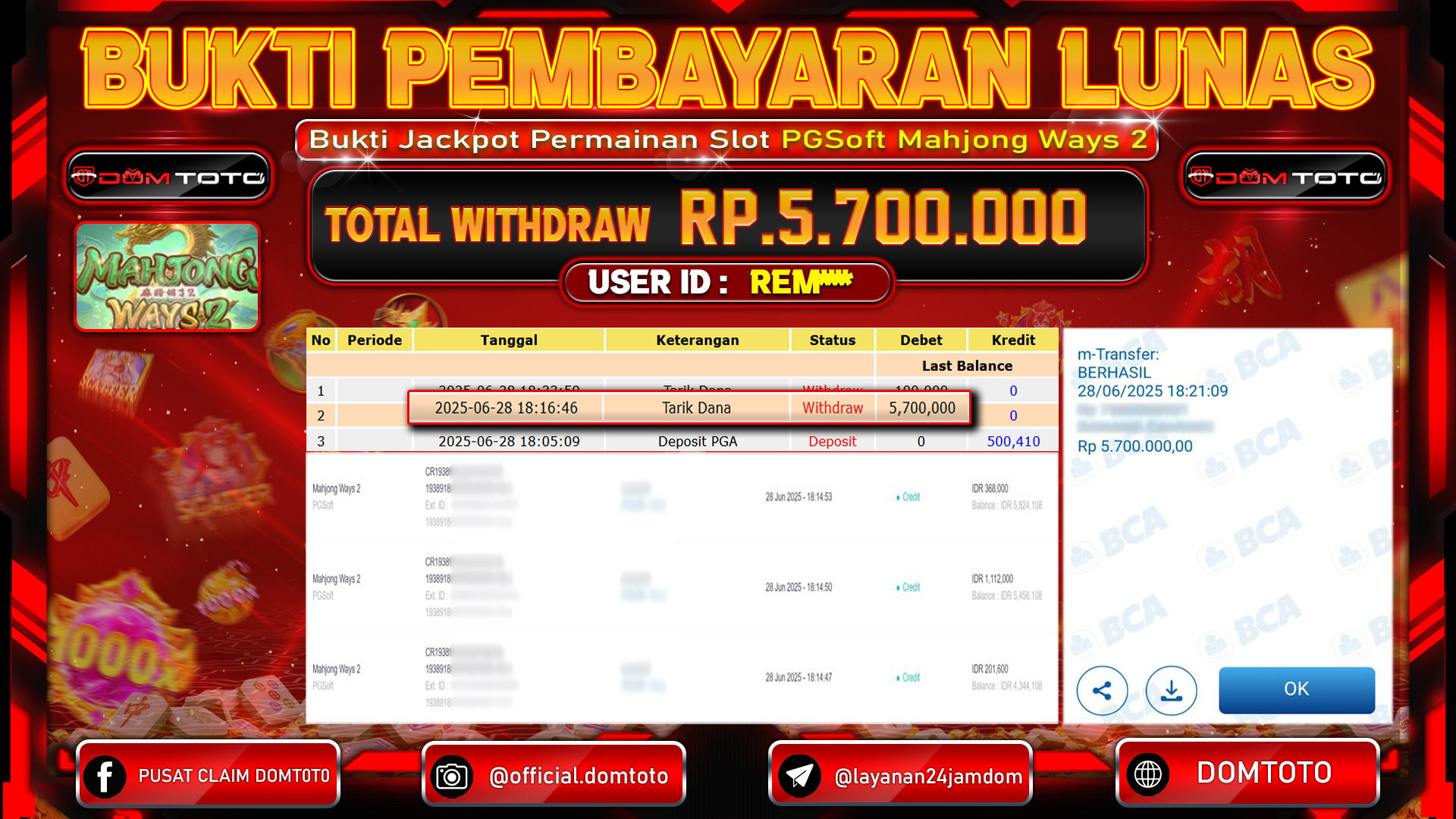 JACKPOT SLOT MAONG WAYS 2 HJ28  JUNI 2025